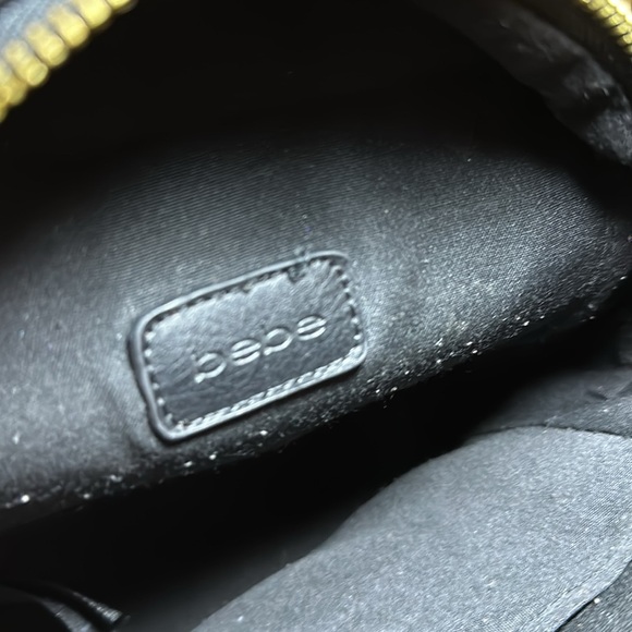 BeBe Small Black Studded Backpack - GUC - Gold and Rhinestone Hardware - Picture 7 of 9